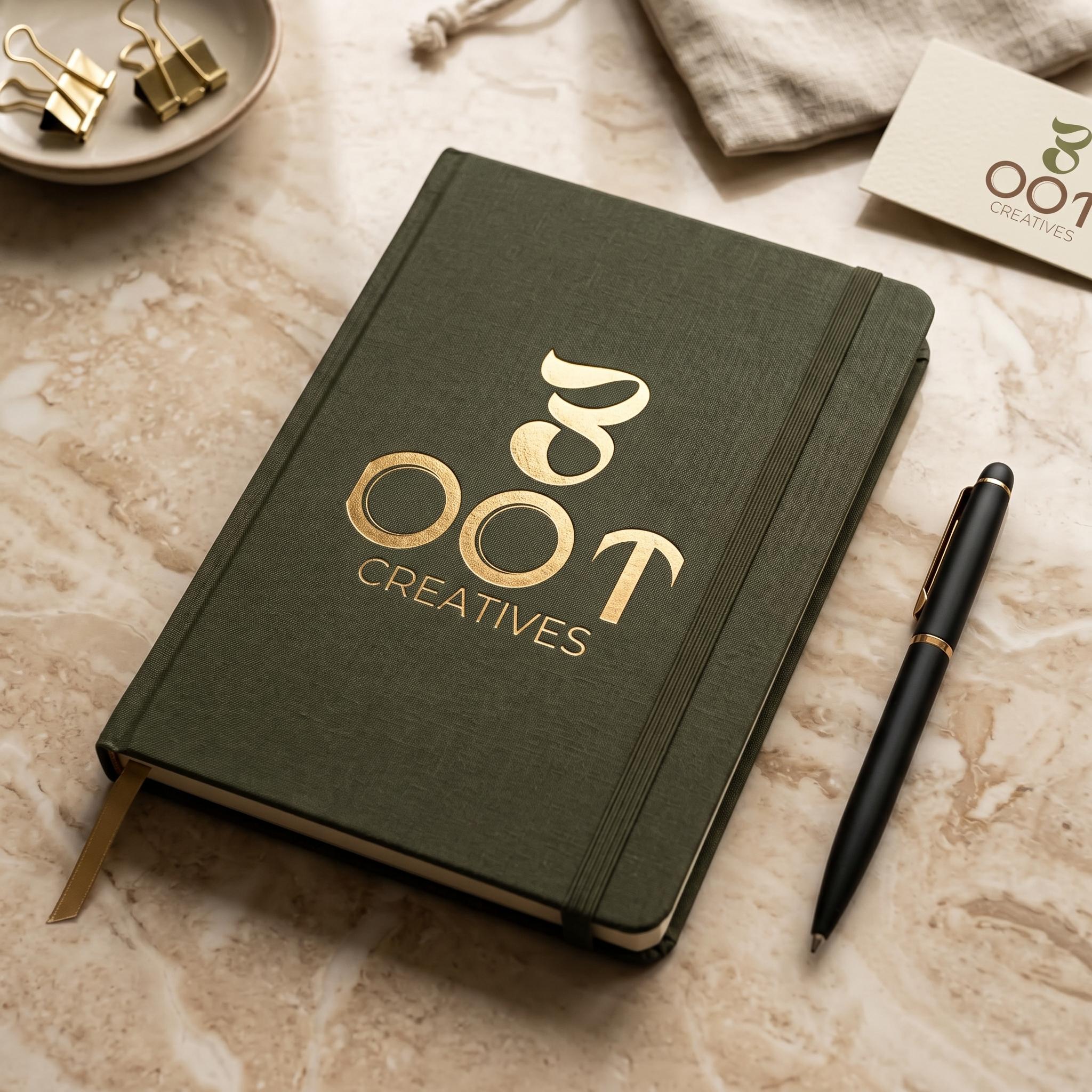 3 Dot Creatives notebook and branding